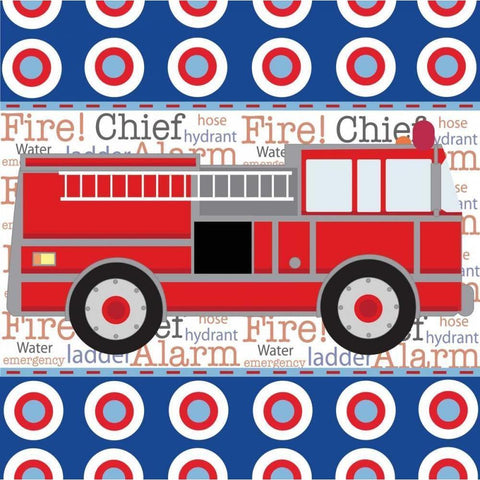 Fire Emergency X Gold Ornate Wood Framed Art Print with Double Matting by ND Art and Design