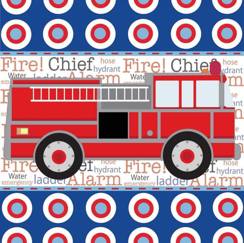 Fire Emergency X Black Ornate Wood Framed Art Print with Double Matting by ND Art and Design