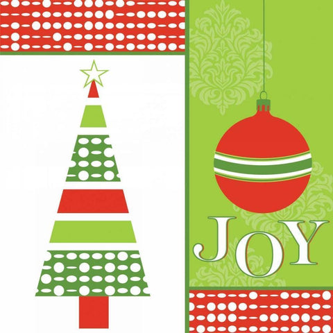 Joyous Holiday XI White Modern Wood Framed Art Print by ND Art and Design