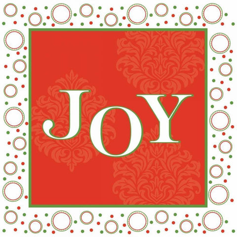 Joyous Holiday XII White Modern Wood Framed Art Print with Double Matting by ND Art and Design