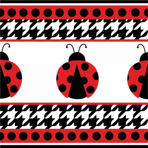 Ladybug I Black Ornate Wood Framed Art Print with Double Matting by ND Art and Design