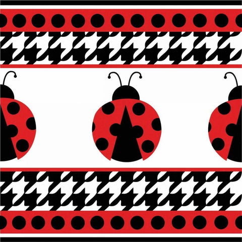 Ladybug I White Modern Wood Framed Art Print by ND Art and Design