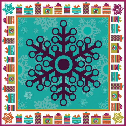 Mod Christmas XII Black Modern Wood Framed Art Print by ND Art and Design