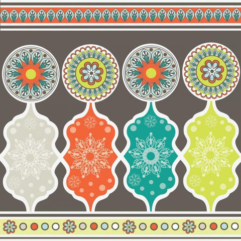 Modern Day Moroccan Fiesta IV Black Modern Wood Framed Art Print by ND Art and Design