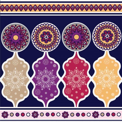 Modern Day Moroccan Gypsy IV Gold Ornate Wood Framed Art Print with Double Matting by ND Art and Design