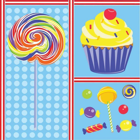 Sweet Shoppe IV Black Modern Wood Framed Art Print with Double Matting by ND Art and Design