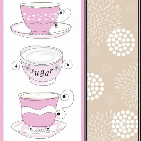 Tea Time III Black Ornate Wood Framed Art Print with Double Matting by ND Art and Design