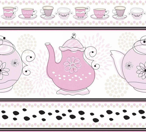 Tea Time XI Black Ornate Wood Framed Art Print with Double Matting by ND Art and Design