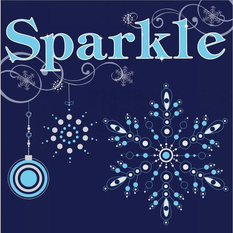 Winter Sparkle IX Gold Ornate Wood Framed Art Print with Double Matting by ND Art and Design