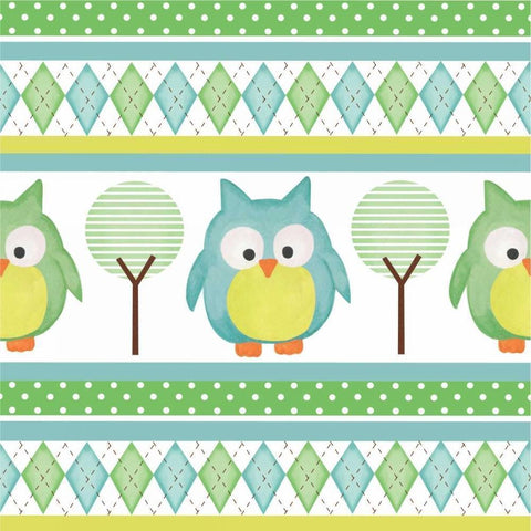 Hoot Blue IV Gold Ornate Wood Framed Art Print with Double Matting by ND Art and Design