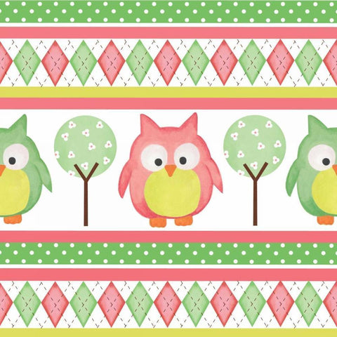 Hoot Pink IV White Modern Wood Framed Art Print with Double Matting by ND Art and Design