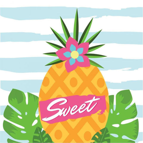 Tropical I Black Ornate Wood Framed Art Print with Double Matting by ND Art and Design