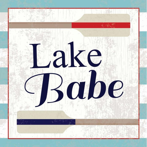 Lake III White Modern Wood Framed Art Print by ND Art and Design