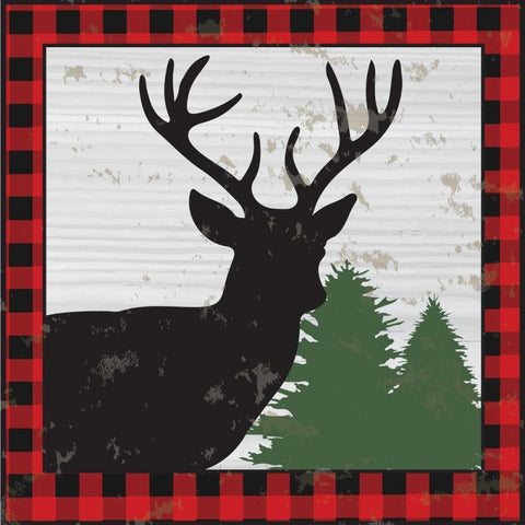 Lodge I Black Modern Wood Framed Art Print with Double Matting by ND Art and Design