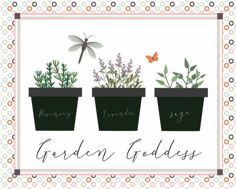 Garden II White Modern Wood Framed Art Print with Double Matting by ND Art and Design