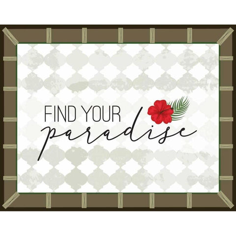 Tropical Leaf II Black Modern Wood Framed Art Print by ND Art and Design