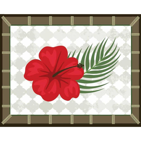 Tropical Leaf III Gold Ornate Wood Framed Art Print with Double Matting by ND Art and Design