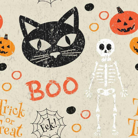 Hallows Eve VI White Modern Wood Framed Art Print by ND Art and Design