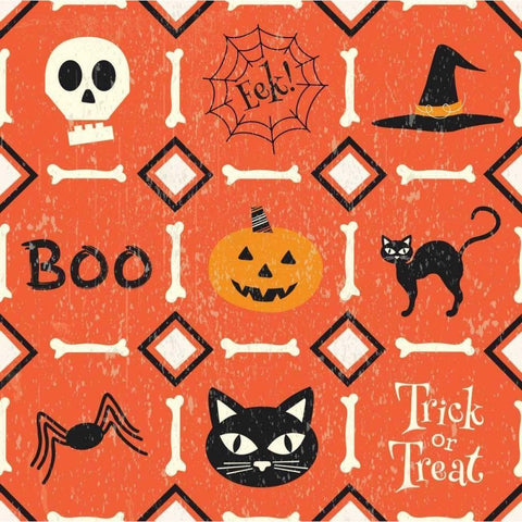 Hallows Eve VI Gold Ornate Wood Framed Art Print with Double Matting by ND Art and Design