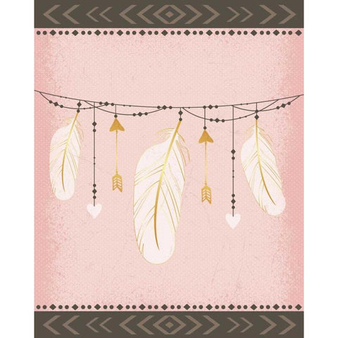 Feathers Black Modern Wood Framed Art Print by ND Art and Design