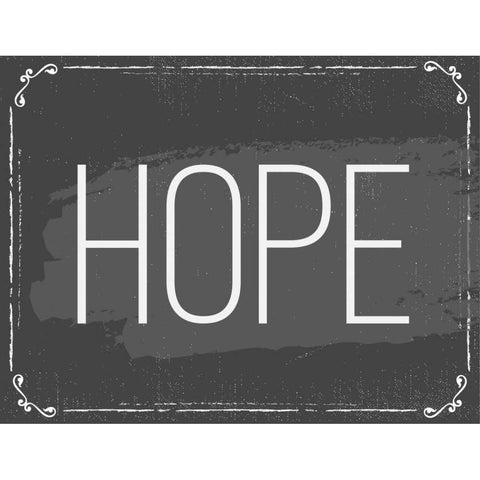 Hope Gold Ornate Wood Framed Art Print with Double Matting by ND Art and Design