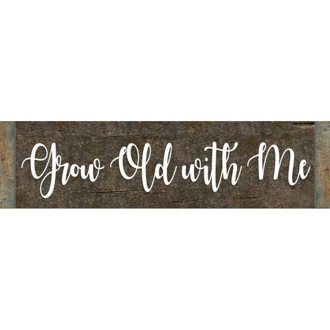 Grow Old With Me Black Modern Wood Framed Art Print with Double Matting by ND Art and Design