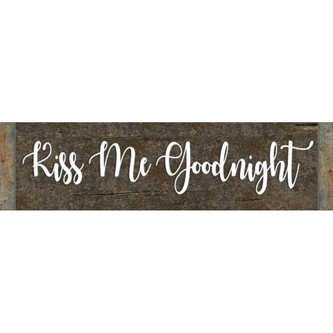 Kiss Me Goodnight Gold Ornate Wood Framed Art Print with Double Matting by ND Art and Design