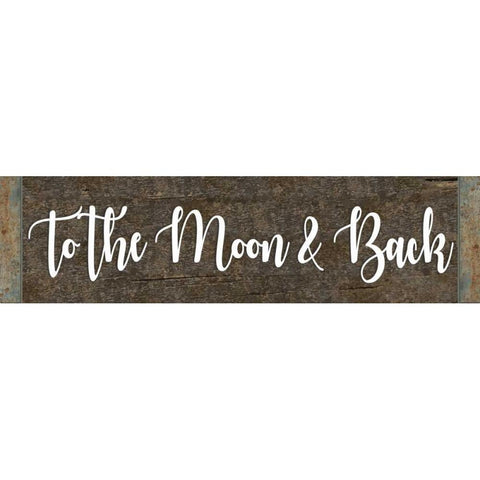 To the Moon and Back Black Modern Wood Framed Art Print with Double Matting by ND Art and Design