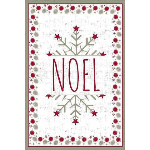 Noel Black Modern Wood Framed Art Print with Double Matting by ND Art and Design