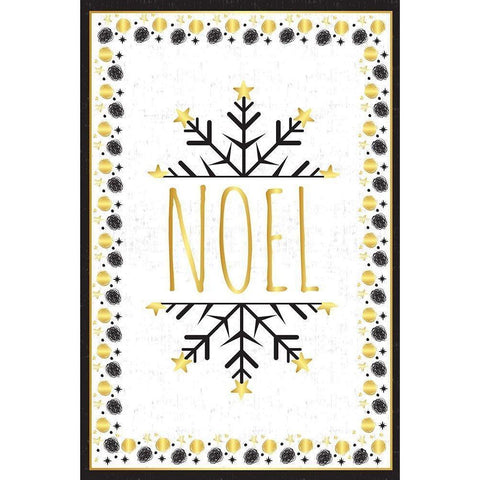 Noel White Modern Wood Framed Art Print by ND Art and Design