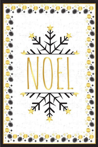 Noel Black Ornate Wood Framed Art Print with Double Matting by ND Art and Design