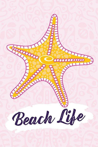 Beach Life Black Ornate Wood Framed Art Print with Double Matting by ND Art and Design