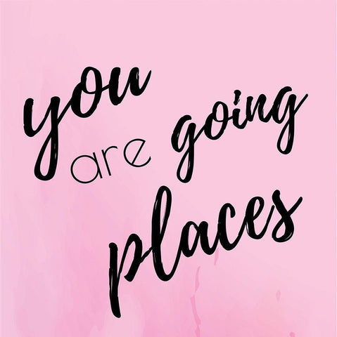 Going Places White Modern Wood Framed Art Print with Double Matting by ND Art and Design