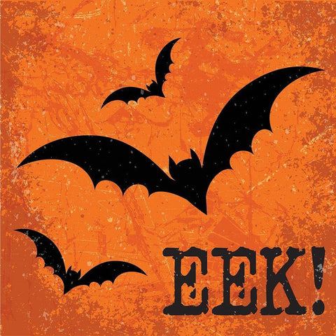 Eek! Black Modern Wood Framed Art Print by ND Art and Design