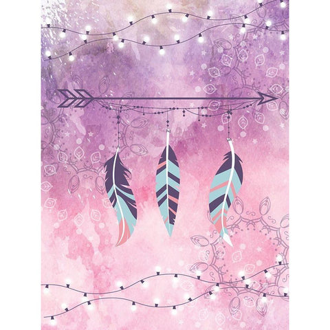 Boho Glow I Black Modern Wood Framed Art Print by ND Art and Design