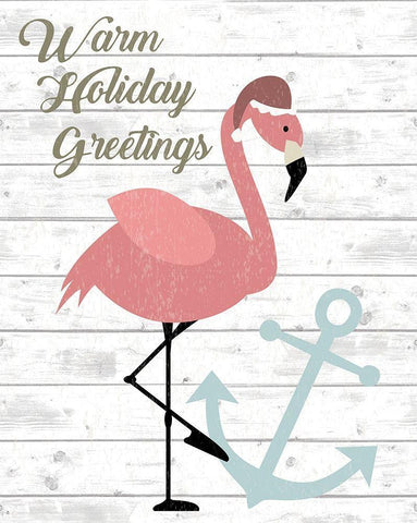Warm Holiday Greetings Black Ornate Wood Framed Art Print with Double Matting by ND Art and Design