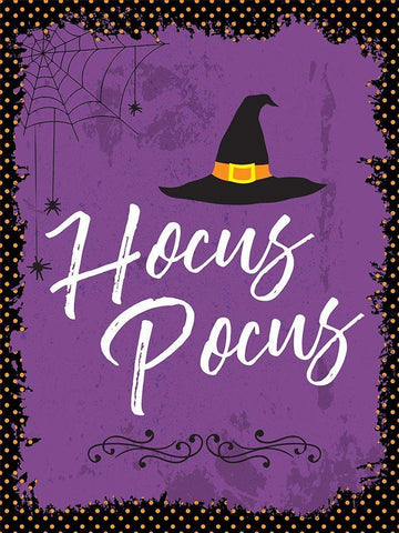 Hocus Pocus Black Ornate Wood Framed Art Print with Double Matting by ND Art and Design