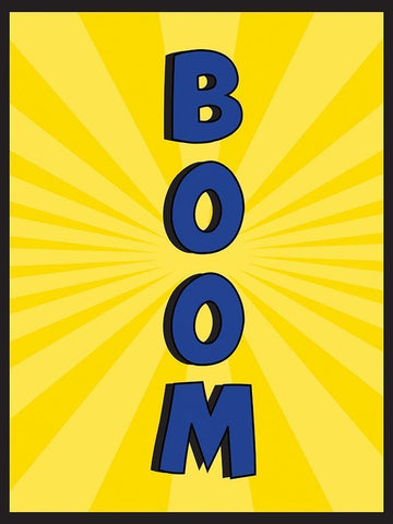 Boom White Modern Wood Framed Art Print with Double Matting by ND Art