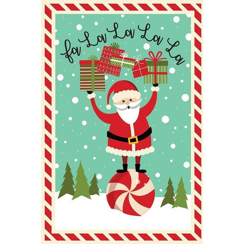 Fa La La La Gold Ornate Wood Framed Art Print with Double Matting by ND Art