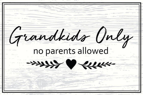 Grandkids Only Black Ornate Wood Framed Art Print with Double Matting by ND Art