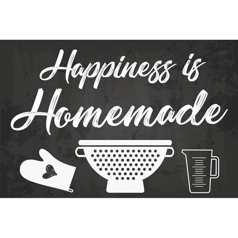 Happiness is Homemade Gold Ornate Wood Framed Art Print with Double Matting by ND Art