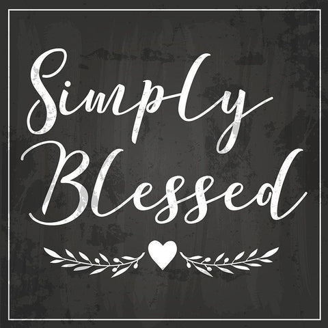 Simply Blessed Gold Ornate Wood Framed Art Print with Double Matting by ND Art
