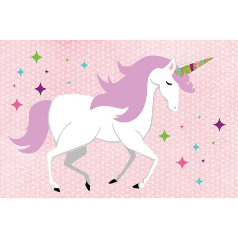 Unicorn White Modern Wood Framed Art Print by ND Art