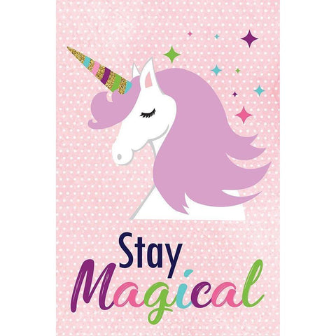 Stay Magical Gold Ornate Wood Framed Art Print with Double Matting by ND Art