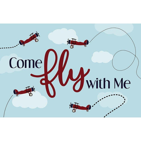 Come Fly With Me Black Modern Wood Framed Art Print with Double Matting by ND Art