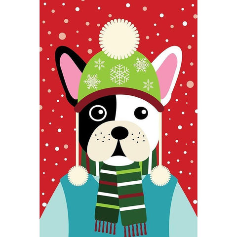 Winter Pet I Black Modern Wood Framed Art Print by ND Art