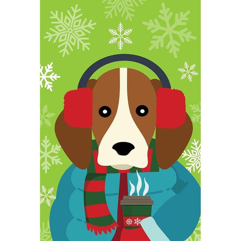 Winter Pet II Black Modern Wood Framed Art Print by ND Art