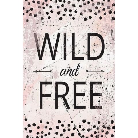 Wild and Free Black Modern Wood Framed Art Print by ND Art