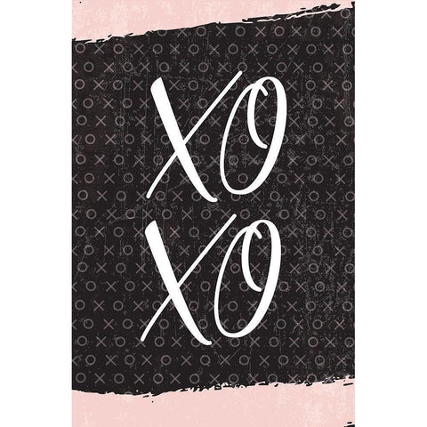 XOXO Black Modern Wood Framed Art Print by ND Art