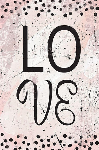 Love Black Ornate Wood Framed Art Print with Double Matting by ND Art